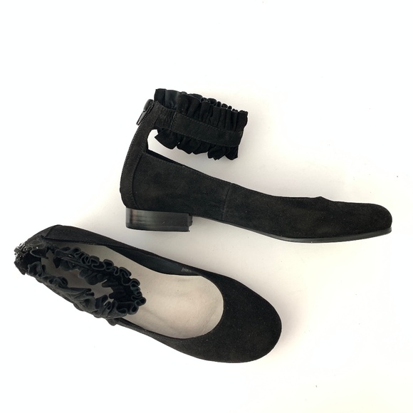 Jeffrey Campbell Suede Ankle Strap Flats Sz 6.5 - Picture 1 of 8